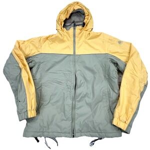 Nike ACG Jacket Women Large Yellow Gray Storm Parka‎ Coat Outer Layer 3 VTG Y2K